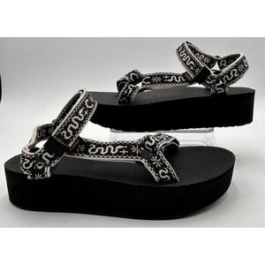 Teva Flatform Universal Women's Sandals Bandana Black/Birch W10